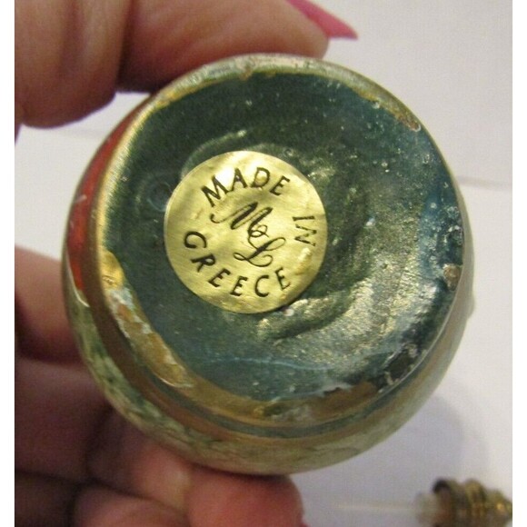 Rare Greek Perfume Bottle VintageCeramic Amphora Jug Venus with Stopper - Picture 6 of 6